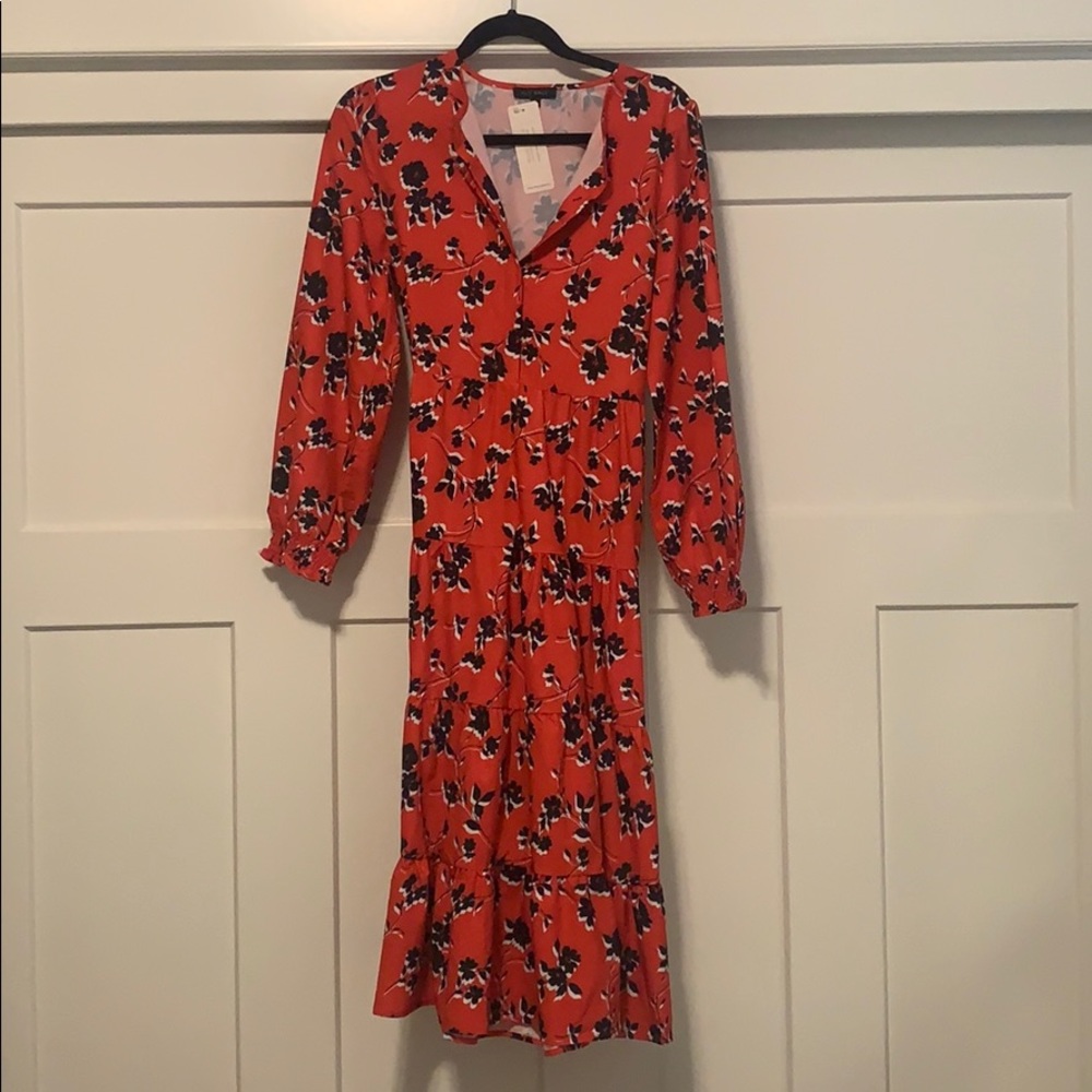 Mid length floral dress NWT